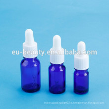 5ml 10ml 15ml 20ml 25ml 30ml 50ml botellas vacías del cuentagotas del vidrio del aceite esencial del azul cobalto de 100ml